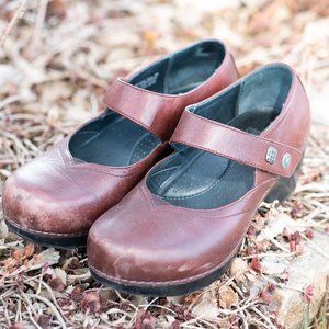 Dansko Opal Mary Jane Clogs Velcro strap